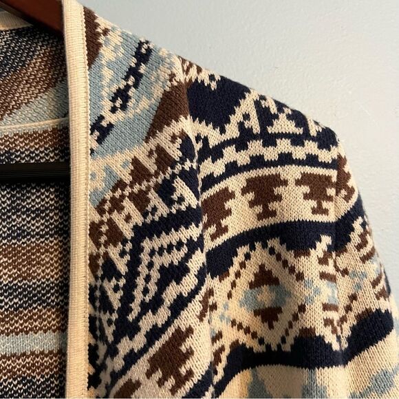 Lucky Brand Open-Front Aztec Print Cardigan Women’s Sz Medium - Picture 5 of 14